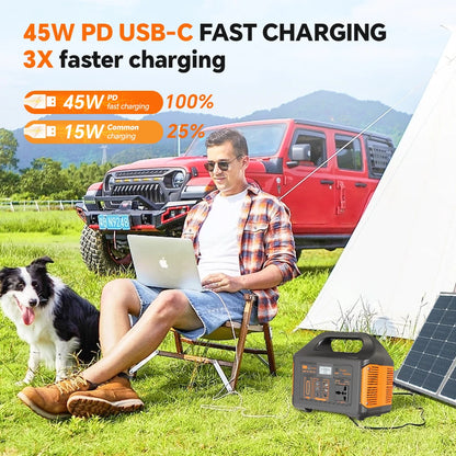 Gaiaray Portable Power Station 100W 200W 300W 500W Pure Sine Wave Solar Generator 110V/220V UPS LiFePO4 Power Plant For Camping