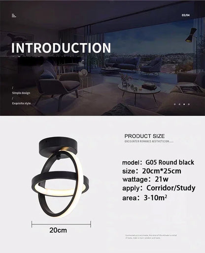 LED Strip Aisle Ceiling Lights Modern Minimalist Living Room Lamps For Balcony Entrance Staircase Home Decor corridor lamp
