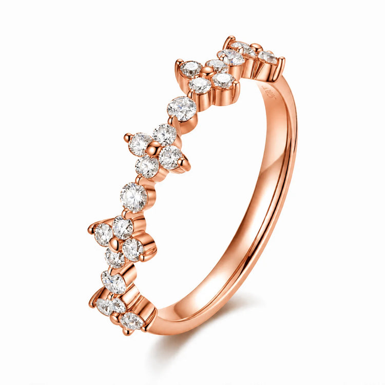Custom Lab Grown Diamond VVS Clarity 9K 14K Gold 0.5cttw D Color Anniversary Engagement Promise Wedding Ring for Women