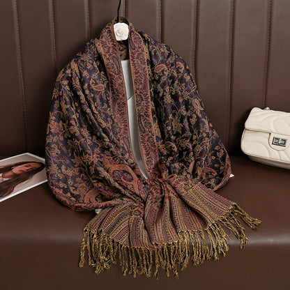 2024 Luxury Brand Cashmere Women Scarf Printed Winter Warm Shawl and Wraps Pashmina Bandana Long Jacquard Paisley Female Foulard
