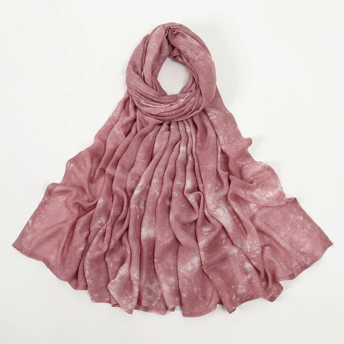 190*90cm Big Size Modal Cotton Hijab Women Tie-dye Scarf Double Stitching Shawl Muslim Gradient Plain Cotton Rayon Headscarf