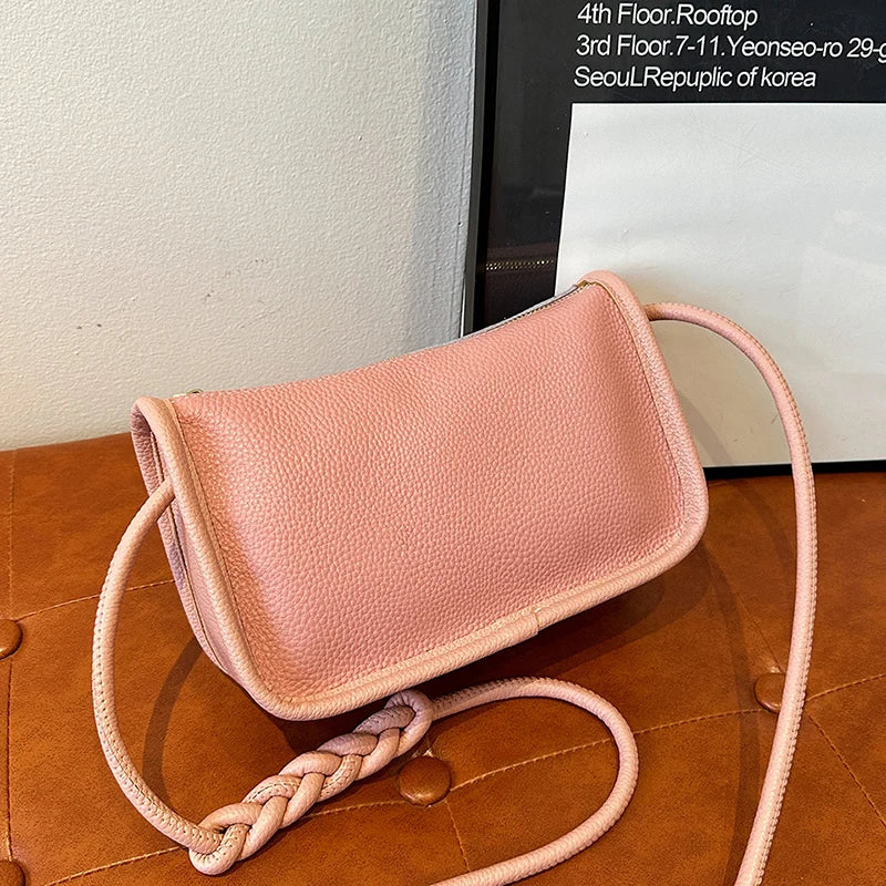 100%Real Cowhide Genuine Leather Sac Fashion Women Crossbody Bags For Ladies New High Capacity Shoulder Bag Handbag Female Purse