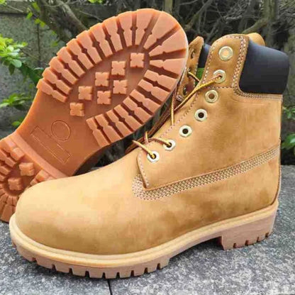 Handmade Genuine Leather Motorcycle Boots British Retro Men Women Outdoor Hiking Work Shoes Non-slip Desert Boots