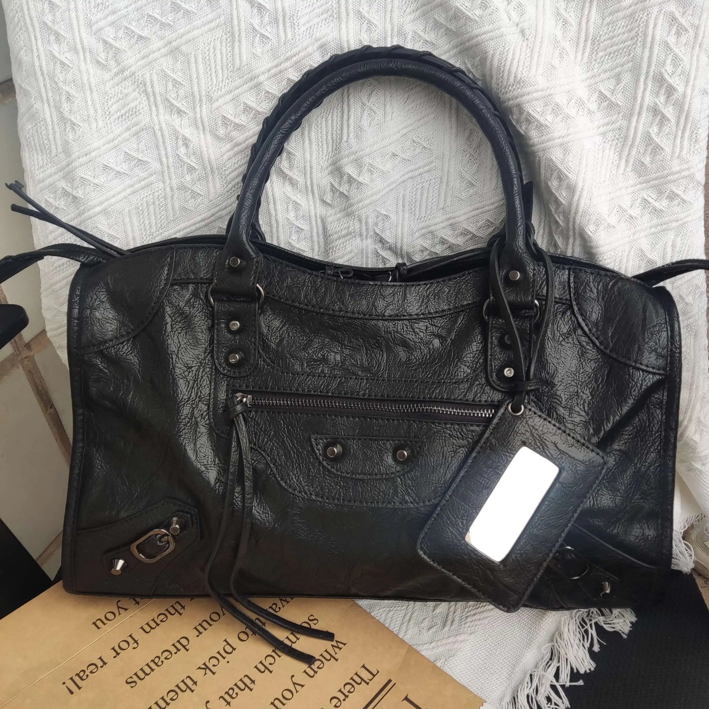 2026 Autumn and Winter Handbag Crossbody Large Capacity City Motorcycle Shoulder Bag Tote Bag for Women Luxury Designer