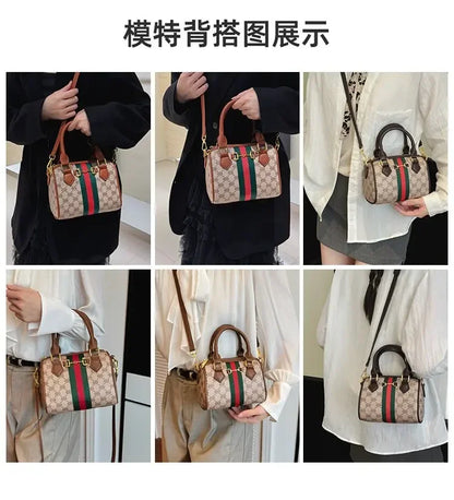 High-end Leather Diaper Bag for Ladies Vintage Fashionable Simple Commuter Backpack Business Mens Womens
