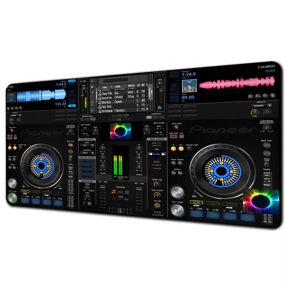 Radio pattern Mouse Pad Mousepad Large Abstract Mouse Pad Gaming Deskmat With Lockedge Office Non-slip Carpet