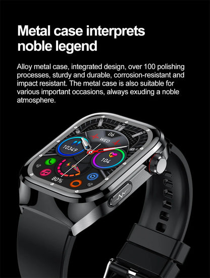TK16 Smart Watch Men 2.04 Inch Amoled Bluetooth Call AI Voice ECG Health Monitoring SOS Sports Fitness Tracker Women Smartwatch