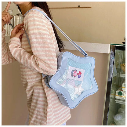 Japanese Style Minimalist Cute Aesthetic Shoulder Bag for Students Kawaii Crossbody Purse Street Fashion Ita Bags Handbags bolso