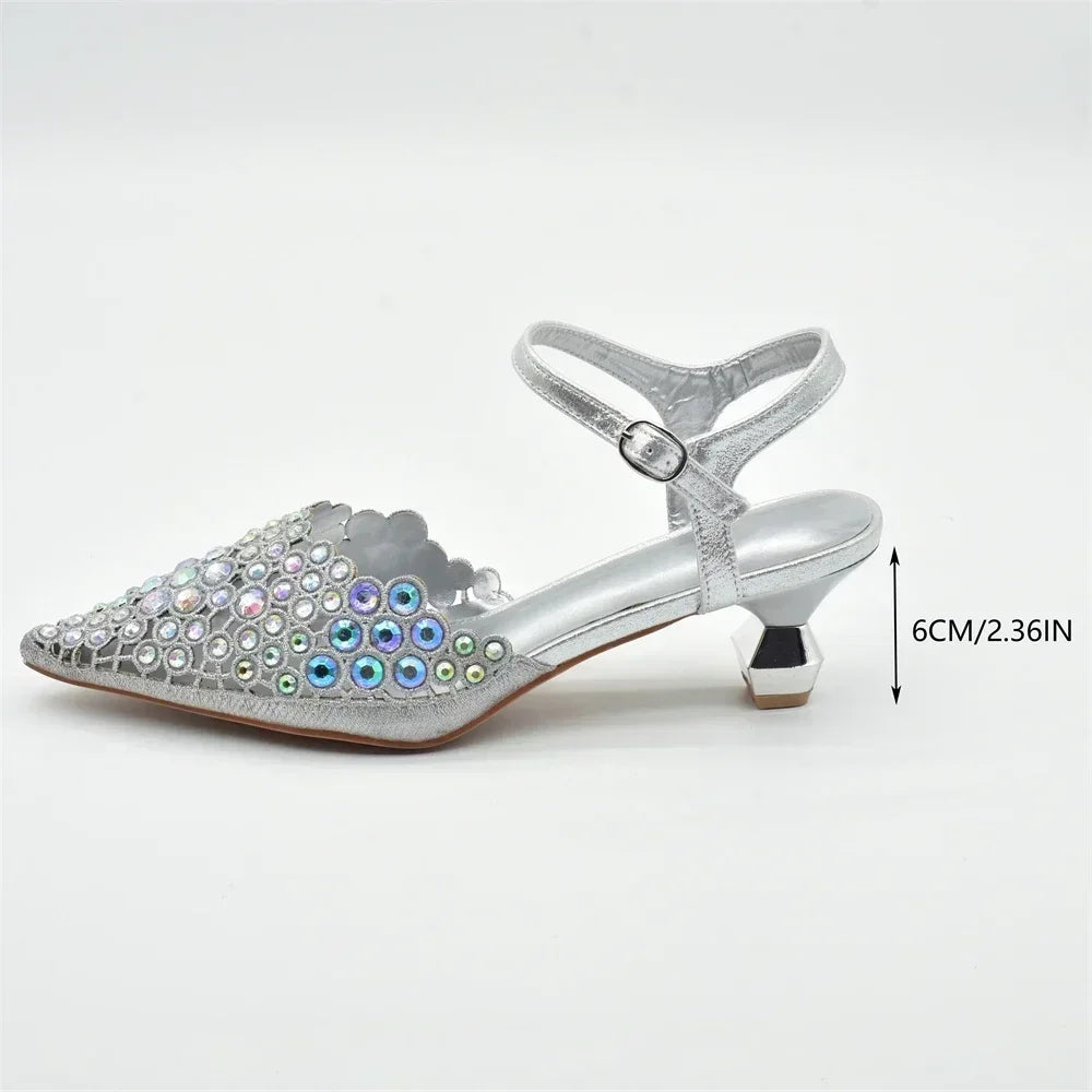 Hot Selling Pointed Toe Ladies Shoes Matching Bag Set for Nigeran Wedding Party Pumps Shoes for Women 2026 Designer Luxury