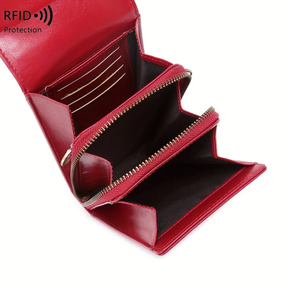 RFID Blocking Crossbody Phone Wallet Soft Leather Wallets Vintage Cell Phone Purse Versatile Female Shoulder Bags Women Handbag