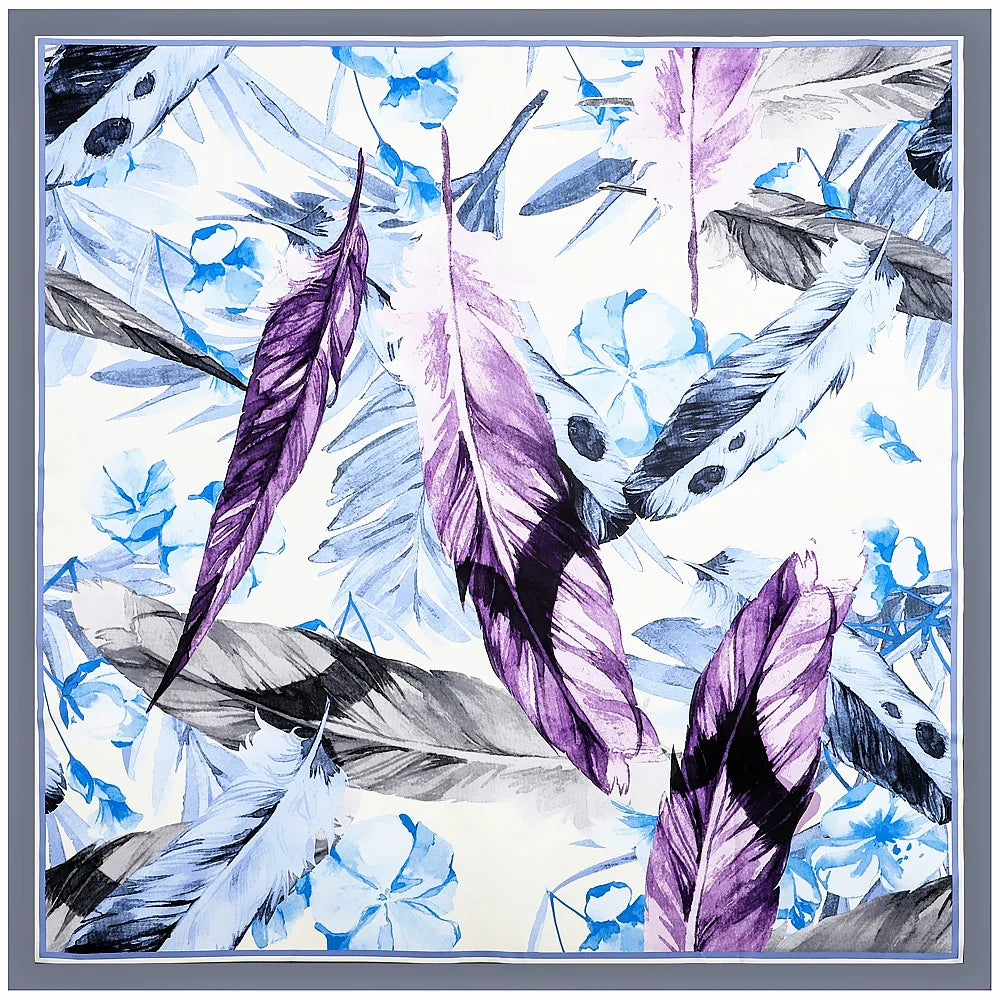 130CM Silk Scarf Women Horse Head Print Stoles Square Scarves Wraps Large Bandana Kerchief Hijabs Female Silk Foulards Sjaal