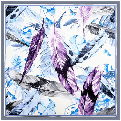 130CM Silk Scarf Women Horse Head Print Stoles Square Scarves Wraps Large Bandana Kerchief Hijabs Female Silk Foulards Sjaal