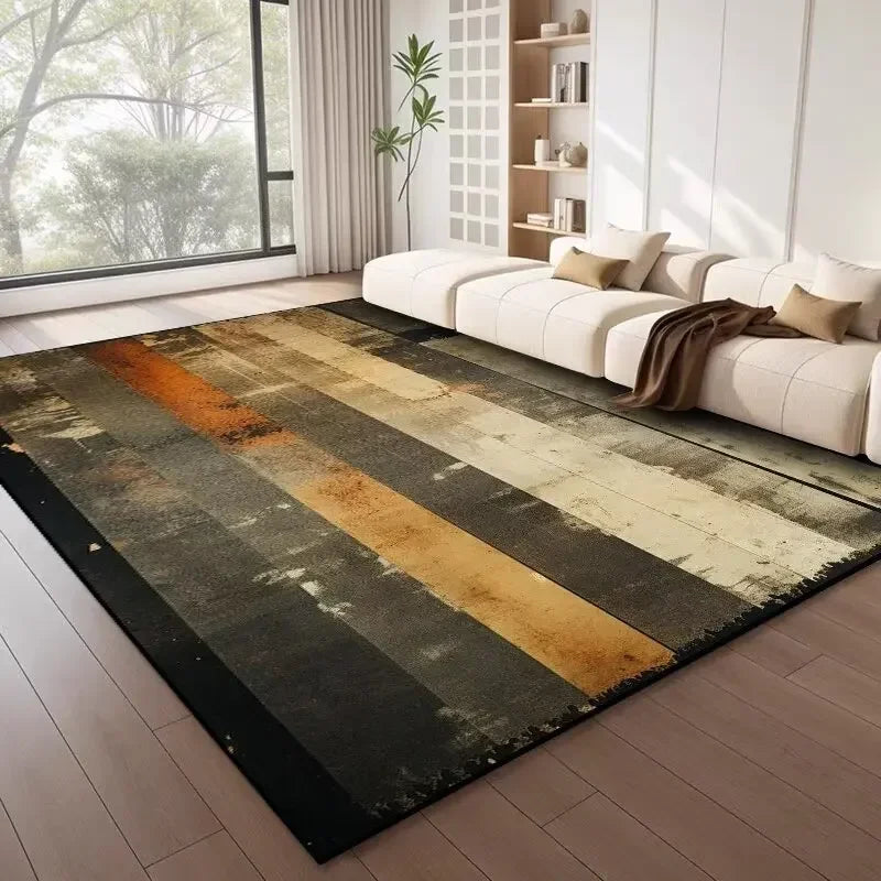 Nordic Style Geometric Large Rugs for Living Room Modern Decoration Home Carpet Light Luxury Bedroom Rug  Washable Mat