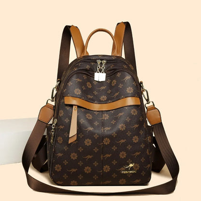 New Classical Fashion High Quality Soft Leather Travel Backpack Women Large Capacity Luxury Shoulder Bags School Bag Backpacks