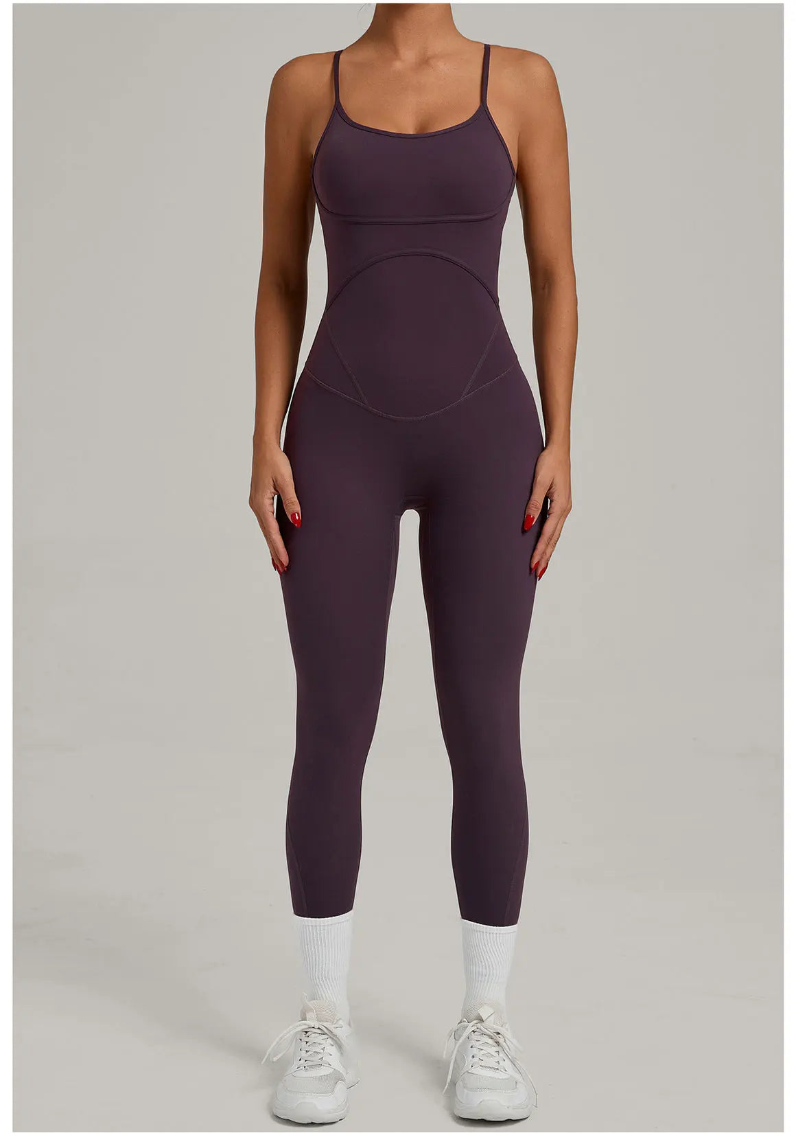 JUREN Fitness Jumpsuit Women Tracksuit Sports Playsuit Running One Piece Yoga Suit Scrunch Backless Set Rompers Gym Clothes