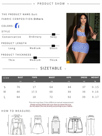 Kliou Contrast Patchwork 2 Piece Set Woman Square Collar Backless Crop Tops+Sexy Skinny Wrap Hip Mini Skirts Midnight Clubwear