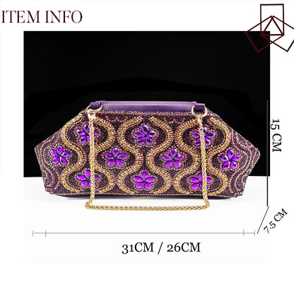 Queena Yan Popularity Open Toe Luxury Fashion Women High Heels Shoes and Bags Set With Rhinestone for Wedding Party Elegant