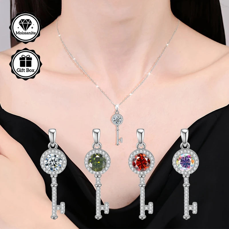 Christmas Gift for, Moissanite Necklace for Women, Jewelry for Women, Hypoallergenic Necklace, High Quality Jewelry, Bohemian,
