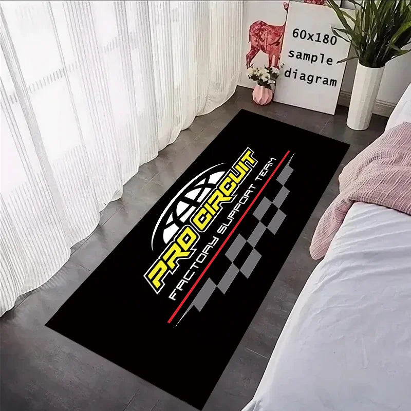 Motorcycle Carpet Garage Mat Racing Cool Moto Display Motorcycle Display Mat Anti-slip Home Decoration Living Room Rug