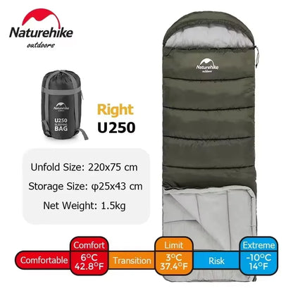 Naturehike Sleeping Bag Ultralight Winter Sleeping Bag Lightweight Waterproof Sleeping Bag Outdoor Camping Sleeping Bag