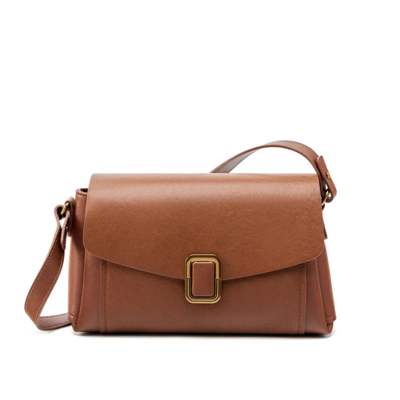 Women's Genuine Grade Cow  Leather Shoulder Crossbody Purse Bag Luxury Designer Ladies Underarm Bag Female Small Square Bag New