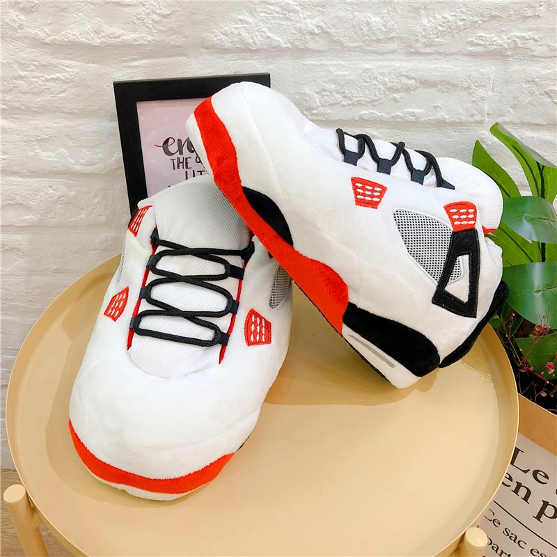 Warm High-top winter plush slippers for men women children,Funny anti-slip house slipper with thick soles,soft fluffy as clouds