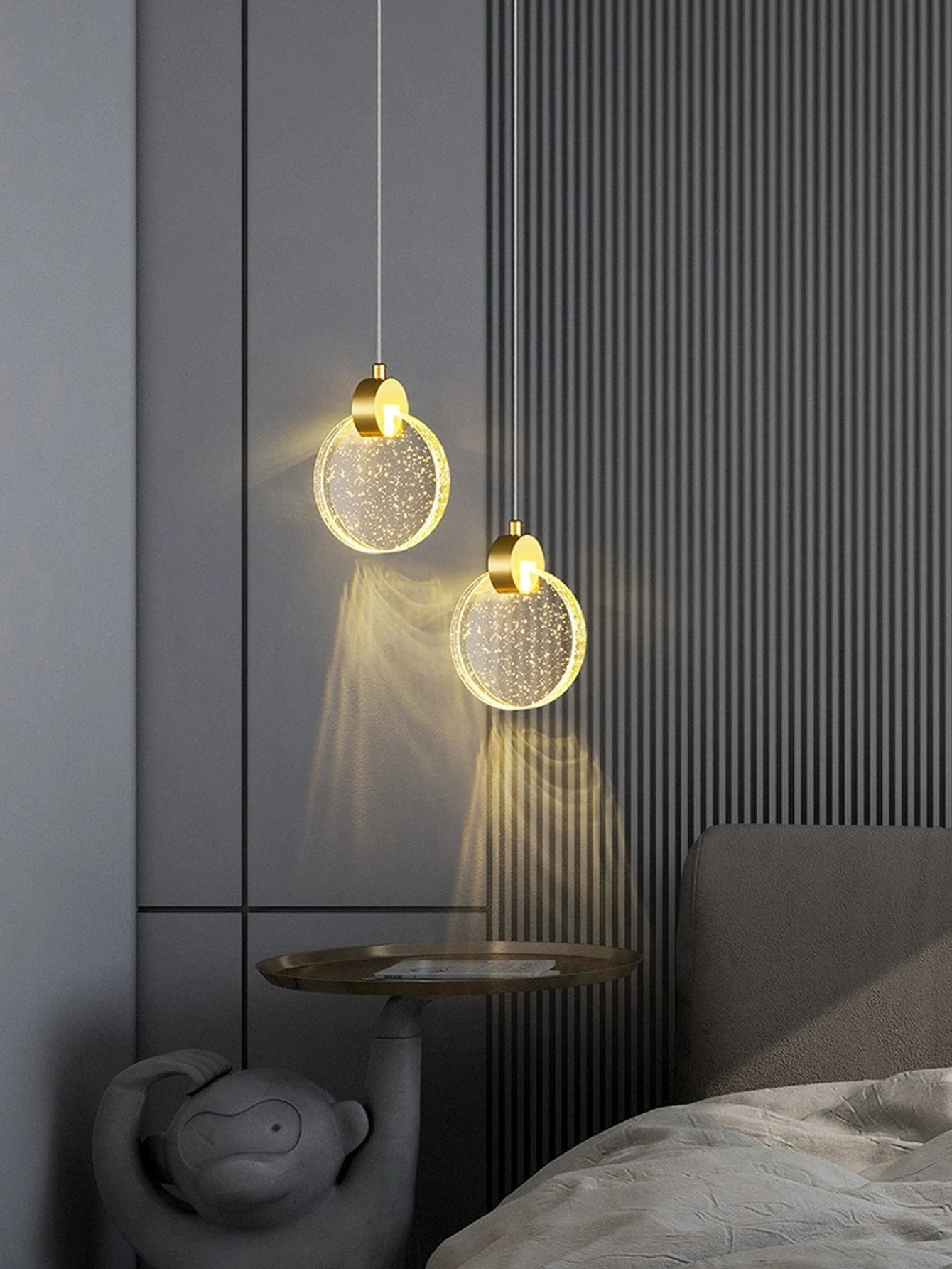 LED nordic lamps Modern Crystal Chandeliers lustre Bedroom Study Dining Room lights home decoration Pendant Lamp bedside lamp