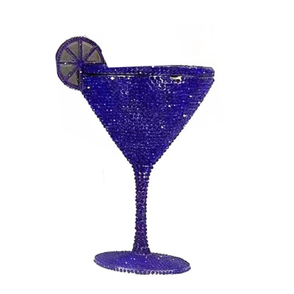 XIYUAN Women Luxury Branded Martini Crystal Evening Bag Elegant Cup Diamond Bridal Handbag Wedding Party Purses Lady Gift Clutch