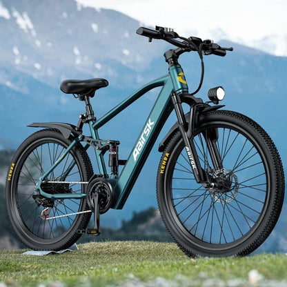 Electric Bike for Adults, 750W Peak Ebike, 40Miles 25MPH Electric Mountain Bike, 24''/26" Adult Electric Bicycle with 36V Battery, 21 Speed, Full Suspension, UL 2849 Certified