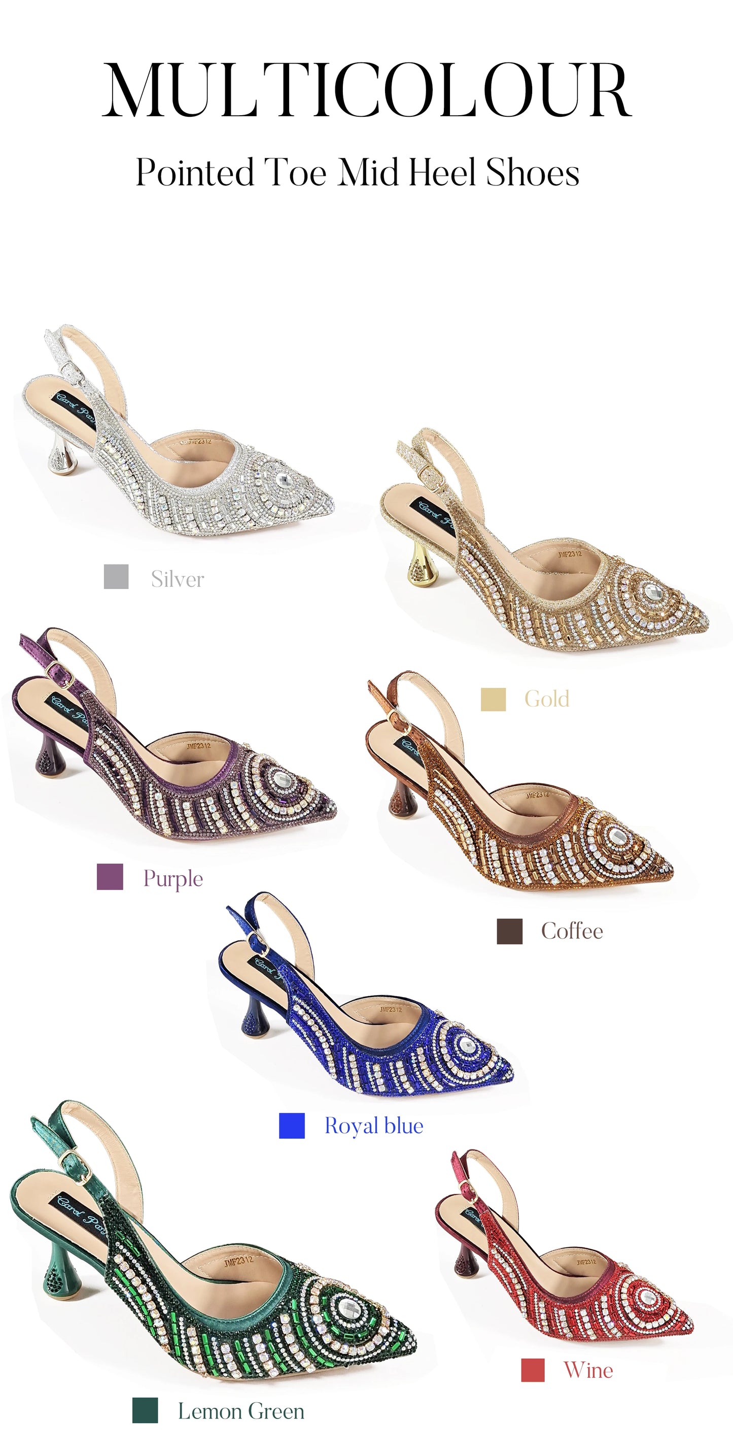 Queena Yan High-end Matching Women's Shoes with Diamond Hard Box Bag Popular in Nigeria Party Women's High Heels