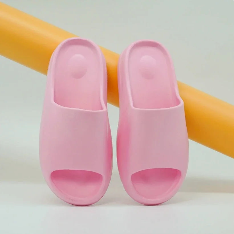 Summer Slippers Men Women Indoor EVA Soft Bottom Sandals Open Toe Trend Slides Beach Shoes Slippers Home Shoes Size 35-46