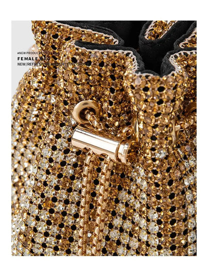 Diamond Bucket Bag for Women  Rhinestones Bling Shoulder Bags FashionTote Handbag Luxury Design Purse Crossbody Bag