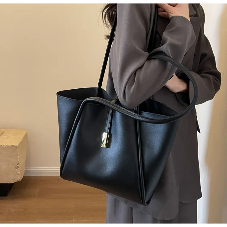 Branded Designer Shoulder Tote Bags For Women Soft PU Leather 2-IN-1 Big Capacity Shopper Tote Set 2025 Luxury Designer Handbags