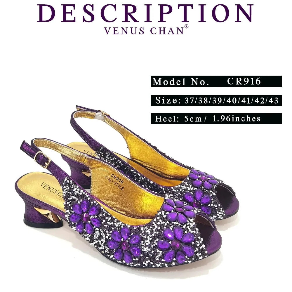 2024 Shoes and Bag for Party Wedding Plus Size Women Shoes 43 High Heels Sexy Ladies Luxery Shoes Women Dress Pumps with Purse