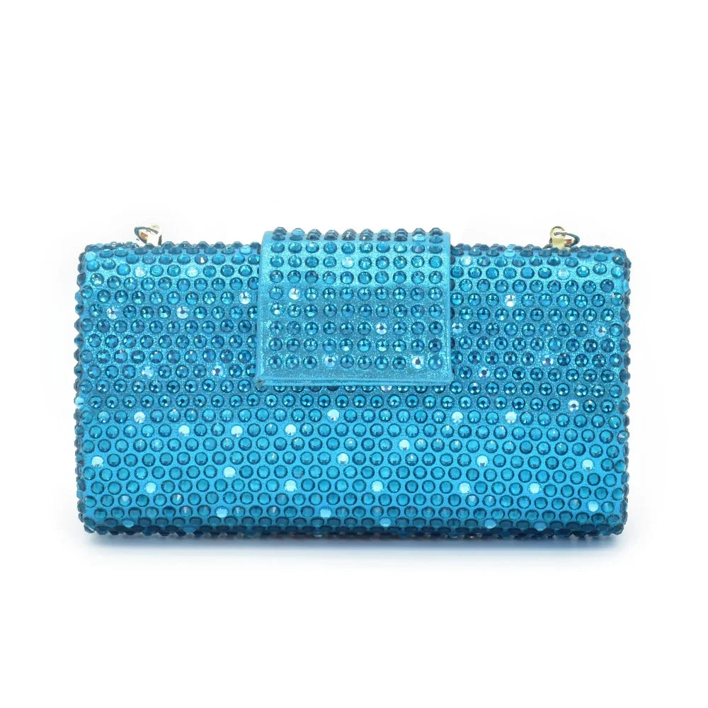 African Matching Shoes and Bags Set Decorated with Rhinestone Bag and Shoe Set Nigeria Party Pumps Street Style High Heels