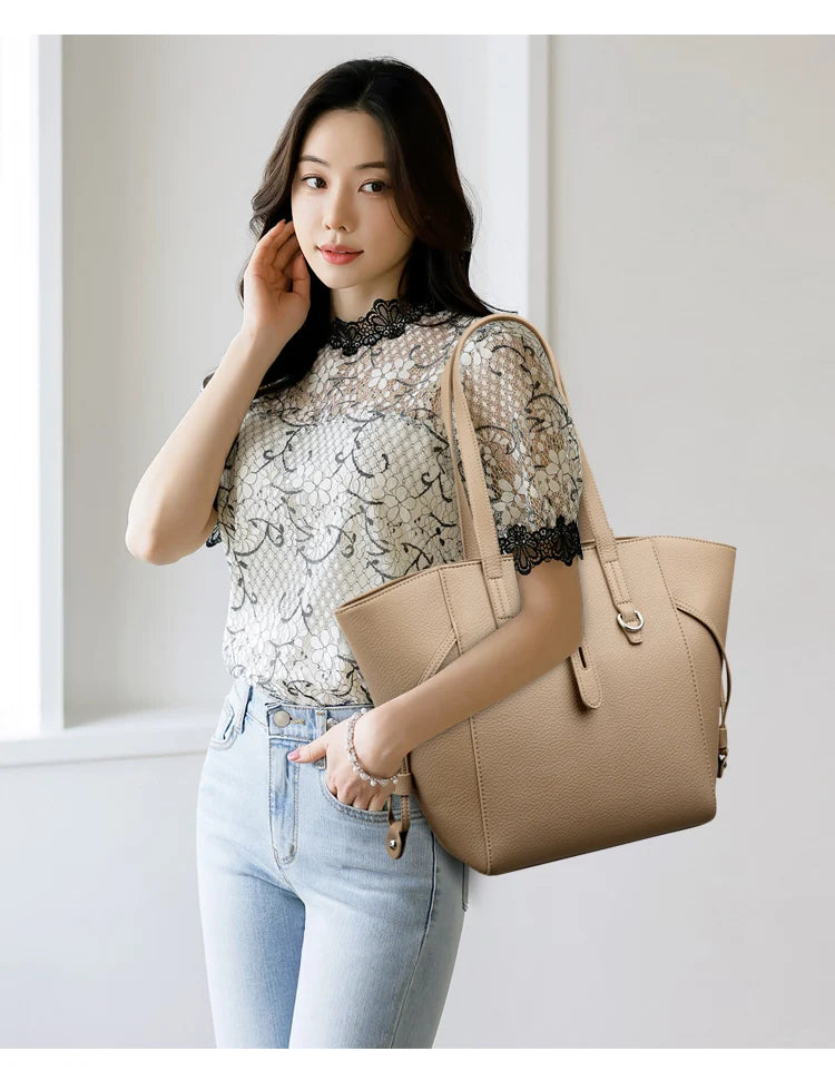 Luxury Brand PU Leather Shoulder Bags Women Fashion Large Capacity Handbag Elegant Crossbody Purse For Ladies Casual Office Tote
