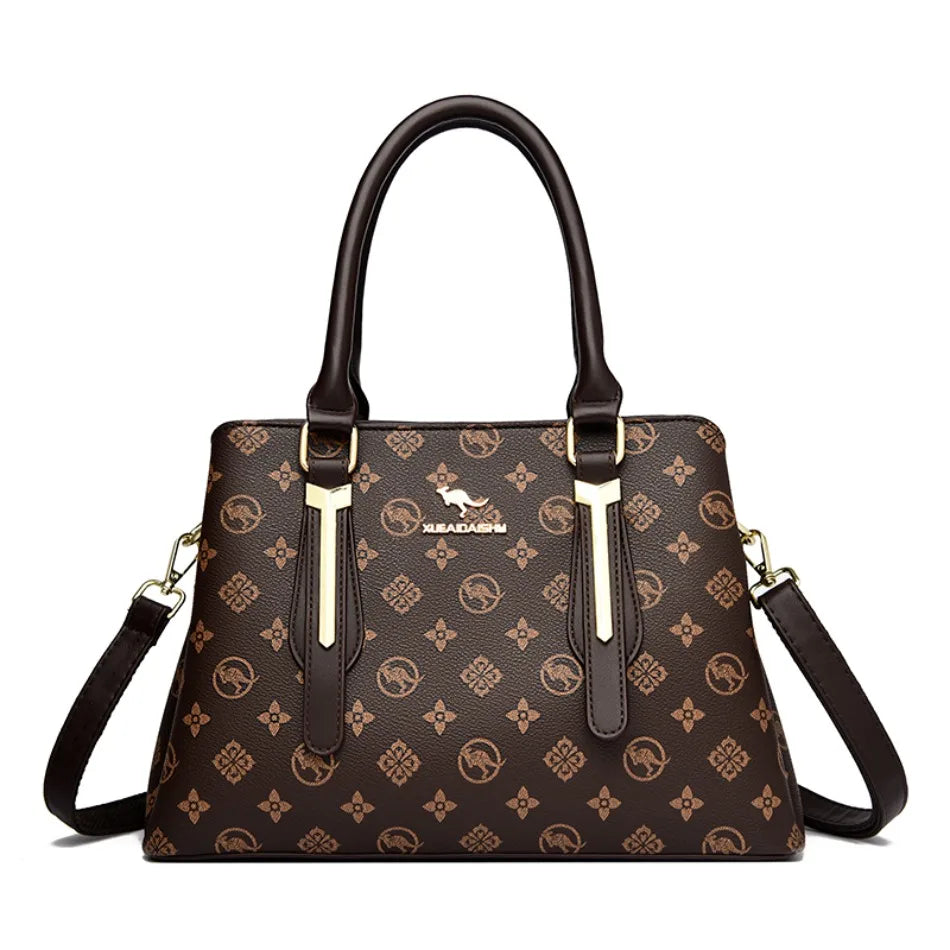 Luxury Women Handbag Fashion Print Large Capacity Shoulder Crossbody Bag Leisure Designer Soft Leather Ladies Purses and Handbag