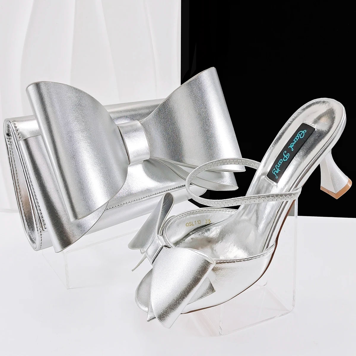 Doershow hot selling Shoes and Bags To Match Set Italy Party Pumps Italian Matching Shoe and Bag Set for Party!  SAA1-1