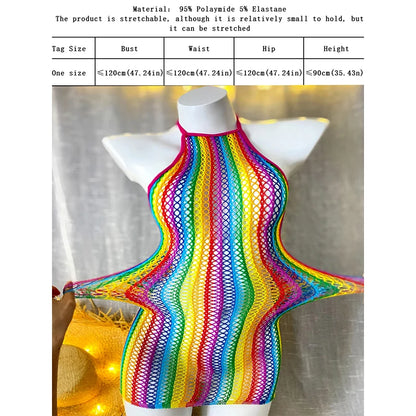 1PC Sexy Women Fishnet Cover Up Without Bikini Hollow Out Bodycon Dress  See Through Beachwear Summer Women's Swimwear CT010