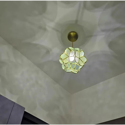 Modern Glass Pendant Lights for Restaurant Cafe Decoration Hanging Lamp Ceiling Chandeliers Nordic Flower Lighting Hotel Decor