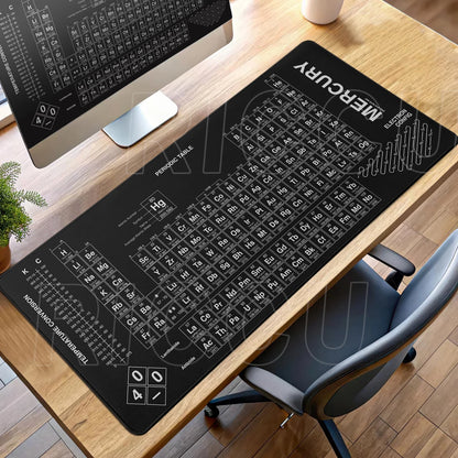 Periodic Table of Elements Mouse Pad Large Gaming Keyboard Mousepad with Stitched Edge Non-Slip Rubber Base Office PC Desk Mat