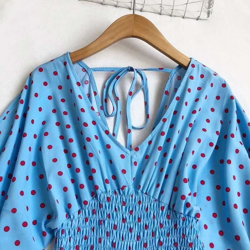 Jumpsuit Women Summer New Temperament Polka Dot V-neck High Waist Casual Wide Leg Jumpsuit Elegant Party One Piece Jumpsuits