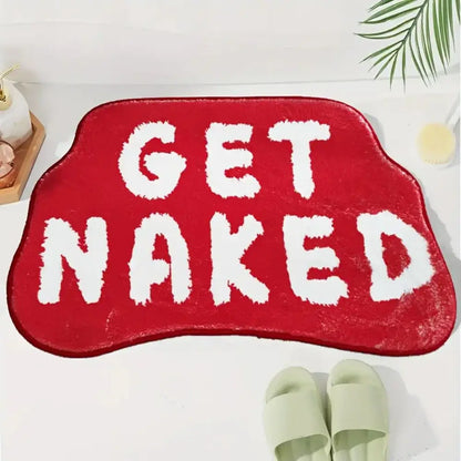 VIKAMA Alphabet Shaped Faux Sheep Velvet Carpet Soft Non-Slip Bathroom Floor Mats Bedroom Kitchen Rugs Home Decoration