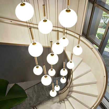 Modern Stair Chandelier Pendant Lights Indoor Lighting Ceiling Lamp Hanging Light LED Chandeliers for Living Room Indoor Lightin