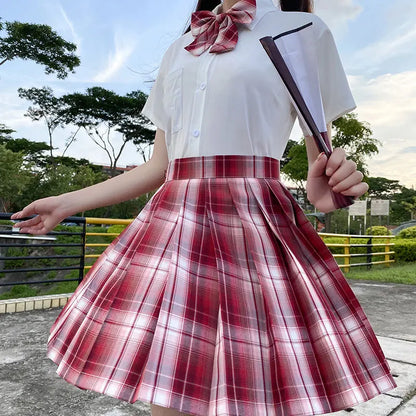 Japanese Bow Tie Skirt Set Student Pleated Skirt Jk Uniform Korean School Sexy Girl Preppy Style Seifuku Japanese School Uniform
