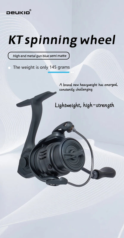 DEUKIO Lightweight Spinning Reel Fishing Reel Gear Ratio 5.2:1 Powerful Spinning Fishing Reels for Freshwater Saltwater