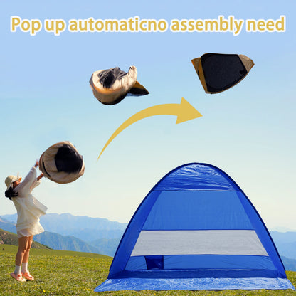 PAKICETUS Pop-up Beach Tent, Compact Folding Sun Shelter with Handbag, Lightweight Outdoor Tent for Camping Picnic Travel Beach Vacation