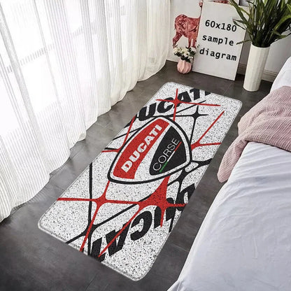 New Arrival Ducati Logo Motorcycle Floor Mat Non-Slip Garage Carpet for Bike