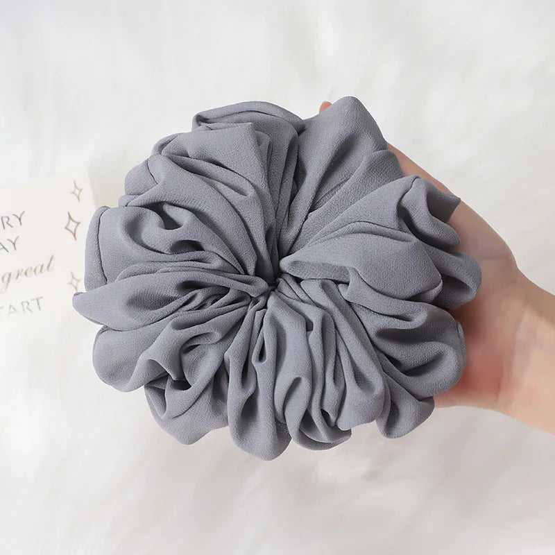 High Quality Extra Large Premium Oversize Malaysia Chiffon Big Size Muslim Hijab Scrunchies