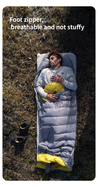 Naturehike CW700 Envelope Duck Down Sleeping Bag Winter Warm 650FP Down Sleeping Bag Camping Hiking Ultralight Sleeping Bag for Men & Women